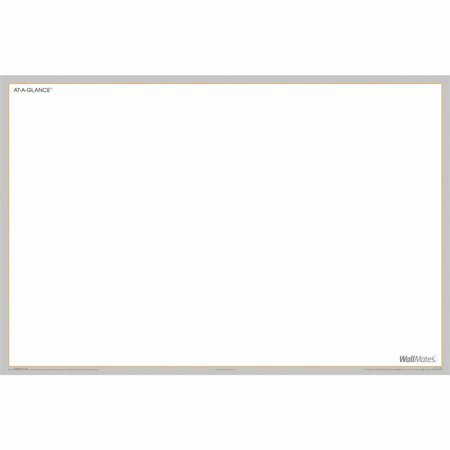 At-A-Glance WallMates Self-Adhesive Dry Erase Writing Surface - 24" x 36" Sheet Size - White - 1 Each