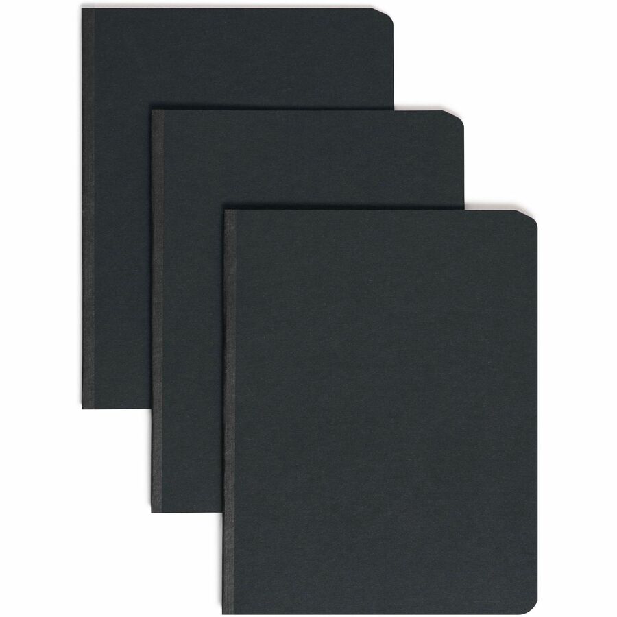 Smead Letter Fastener Folder - 3" Folder Capacity - 8 1/2" x 11" - 350 Sheets Capacity - 3" Expansion - 1 Fastener - 25 pt. - Pressboard - Black - Metal Compressor, Hinged - 60% Recycled - 1 Each