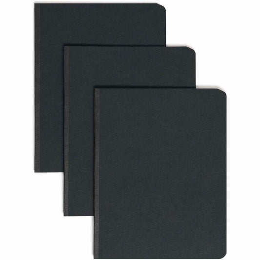 Smead Letter Fastener Folder - 3" Folder Capacity - 8 1/2" x 11" - 350 Sheets Capacity - 3" Expansion - 1 Fastener - 25 pt. - Pressboard - Black - Metal Compressor, Hinged - 60% Recycled - 1 Each