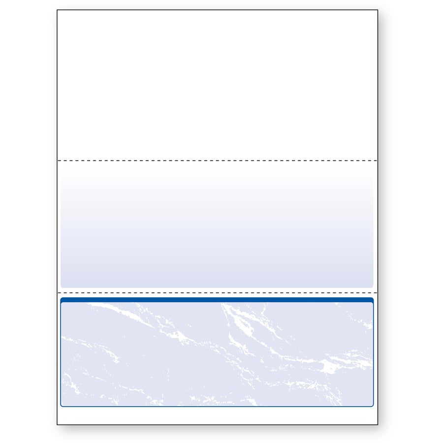 DocuGard Security Business Checks - Letter - 8 1/2" x 11" - 24 lb Basis Weight - Smooth - Erasure Protection, Watermarked - Marble Blue - 1 Ream