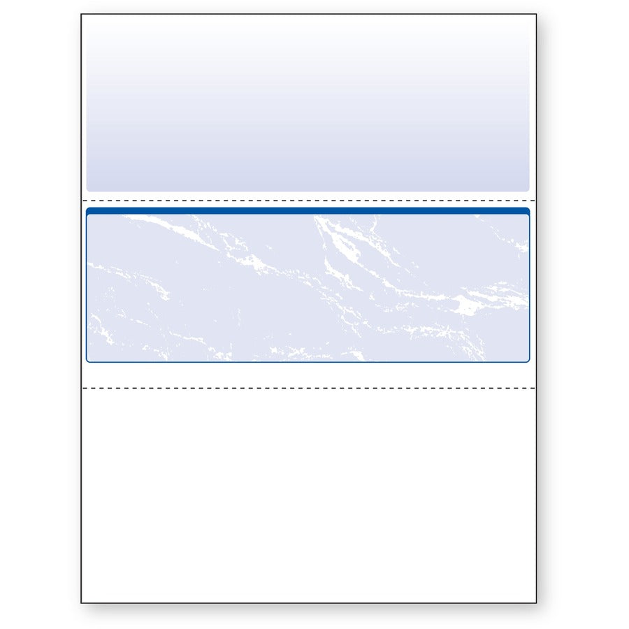 DocuGard Security Business Checks - Letter - 8 1/2" x 11" - 24 lb Basis Weight - Smooth - Watermarked, Pantograph, Coin-reactive Ink, Microtext Printing, Security Features Listing, Perforated, Security Warning, Patterned - Marble Blue - 1 Ream