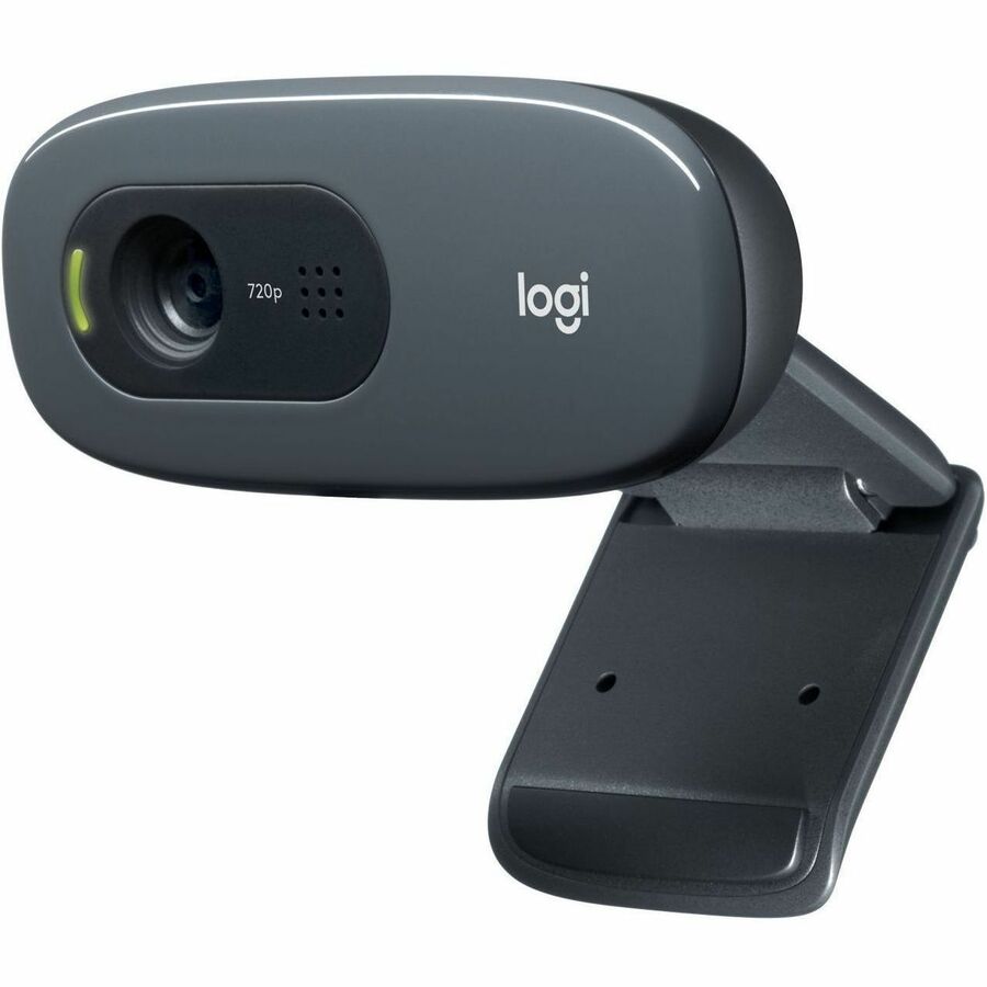 Logitech C270 Webcam - 30 fps - Black - USB 2.0 - 1 Each - 3 Megapixel Interpolated - 1280 x 720 Video - Fixed Focus - 55&deg, Angle - Widescreen - Microphone - For Computer, Notebook, Monitor