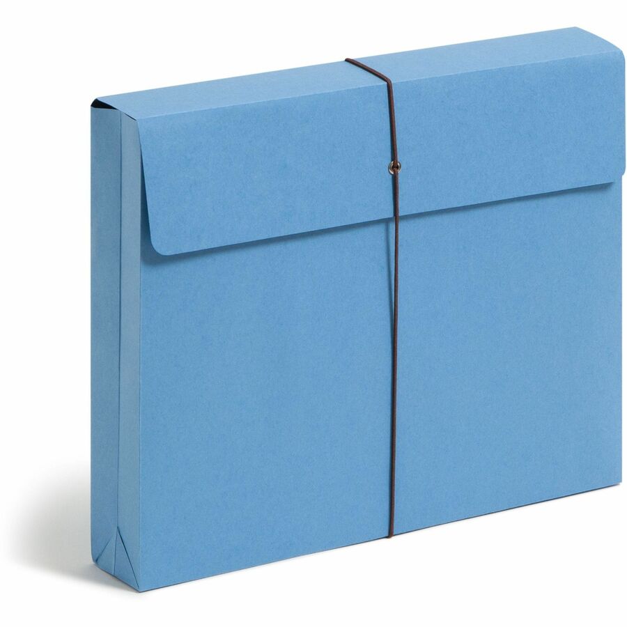 Smead Letter File Wallet - 8 1/2" x 11" - 2" Expansion - 1 Pocket - 11 pt. - Blue - Elastic Closure, Heavy Duty, Flap - 10% Recycled - 10 / Box