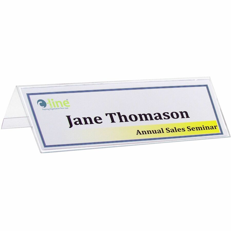 C-Line Laser Inkjet Printable Plastic Tent Holder - Plastic - Heavyweight, Reusable - 1 Box