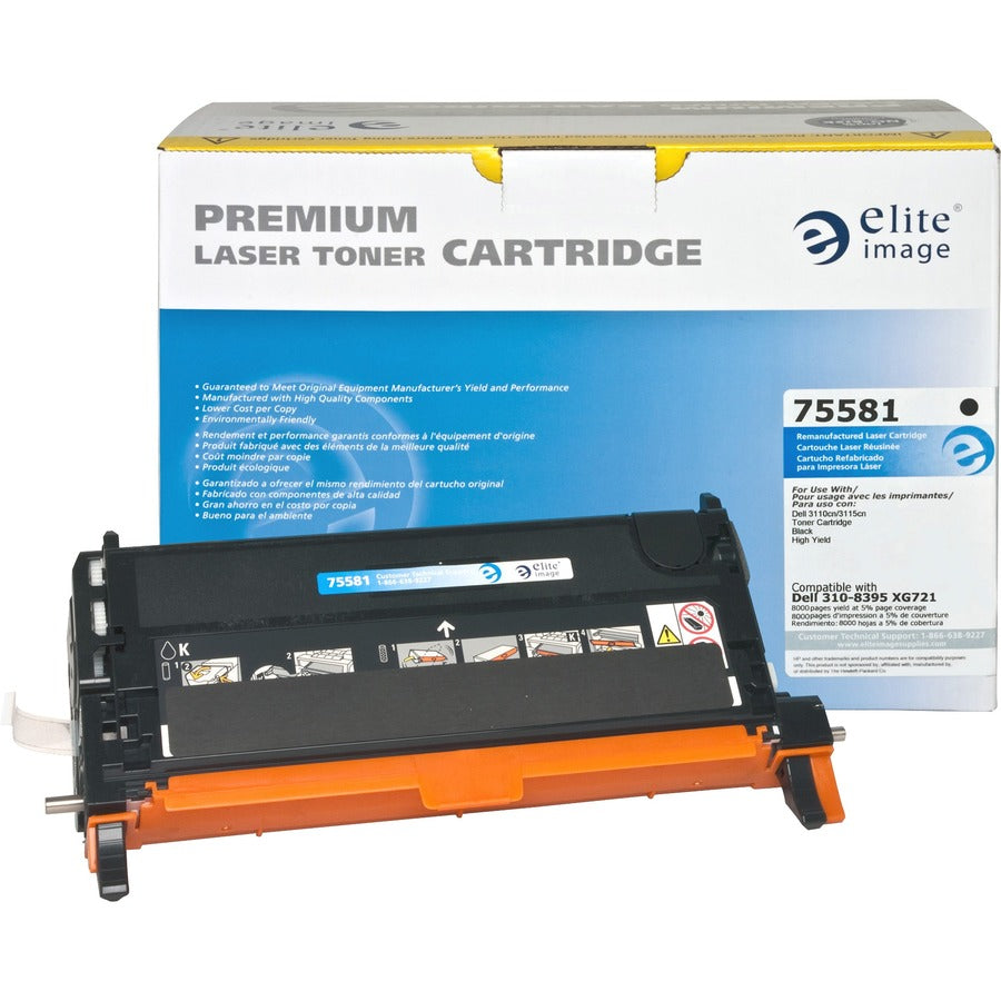 Elite Image Remanufactured High Yield Laser Toner Cartridge 310-8395 - Black - 1 Each - 8000 Pages