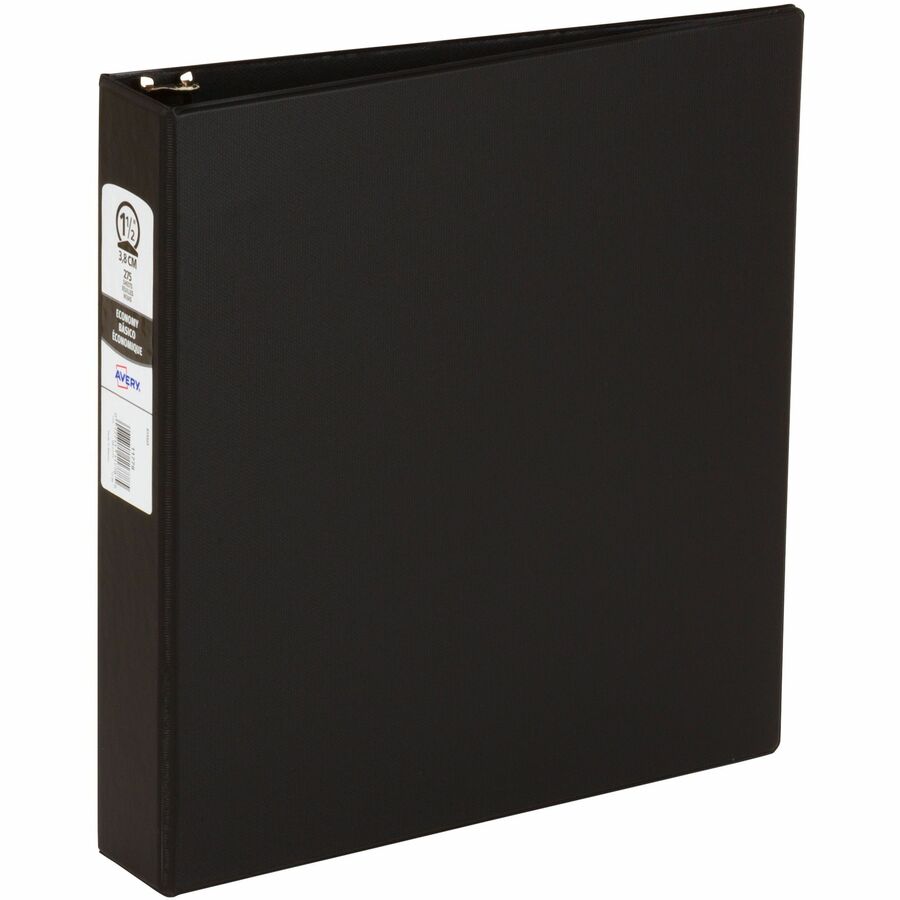Avery&reg, Standard Binder, 1.5" Round Rings, Color May Vary (11778) - 1 1/2" Binder Capacity - Letter - 8 1/2" x 11" Sheet Size - 275 Sheet Capacity - 2 1/10" Spine Width - 3 x 1.50" Ring - Fastener: Round Ring - Pocket: 2, Internal - Polypropylene...