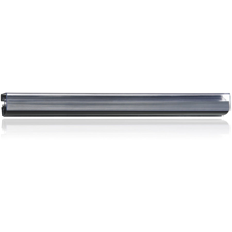 Ghent Display Rail - Silver Surface - Tear Resistant, Damage Resistant, Flexible, Clear Front - Gray Frame - 1 Each - TAA Compliant
