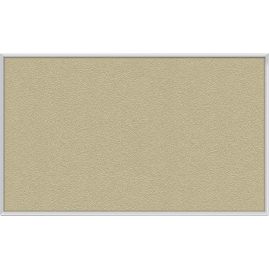 Ghent Vinyl Bulletin Board with Aluminum Frame - 48" Board Height x 10 ft Board Width - Caramel Vinyl, Fabric, Fiberboard Surface - Washable, Durable - Satin Aluminum Frame - 1 Each