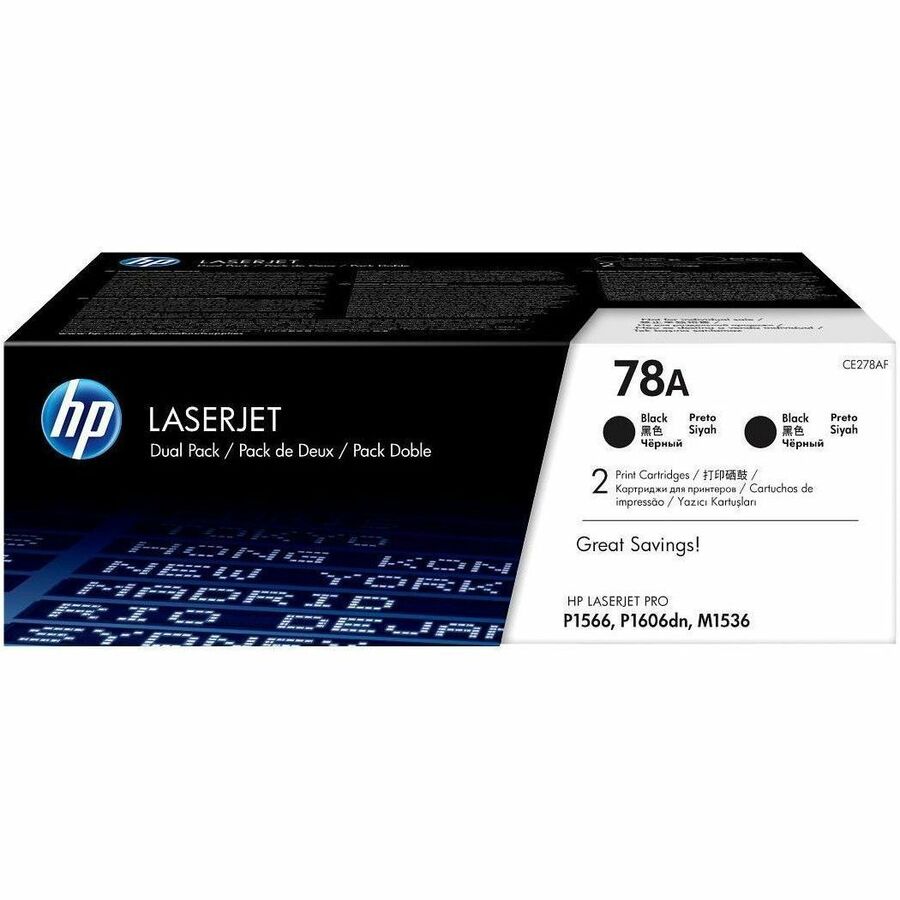 HP 78A Original Laser Toner Cartridge - Black - 1 Carton - 2100 Pages