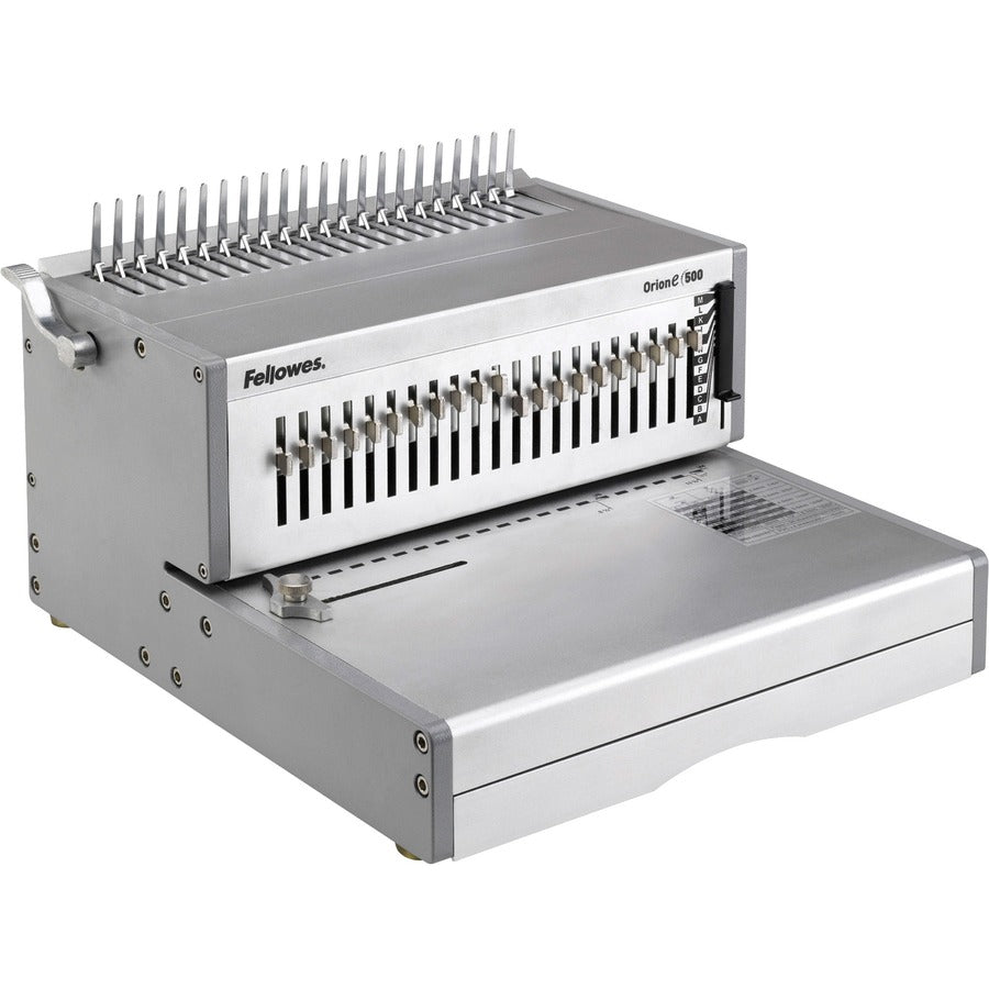 Fellowes Orion E 500 Electric Comb Binding Machine - 9.8" Height x 15.7" Width x 19.8" Depth - Silver