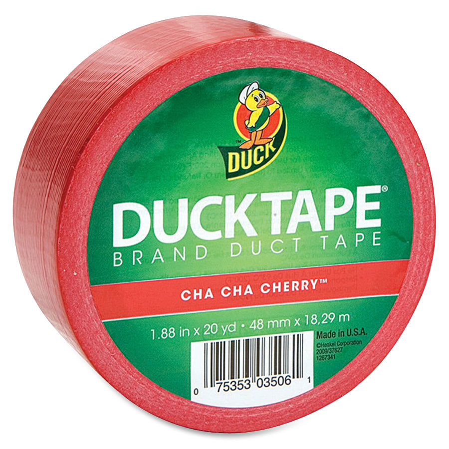 Duck Brand Brand Color Duct Tape - 20 yd Length x 1.88" Width - Red - For Repairing, Color Coding, Packing, Crafting - 1 Roll