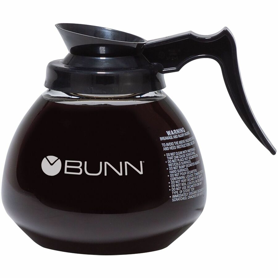 BUNN 64 oz. Black Handle Glass Decanter - Decanter