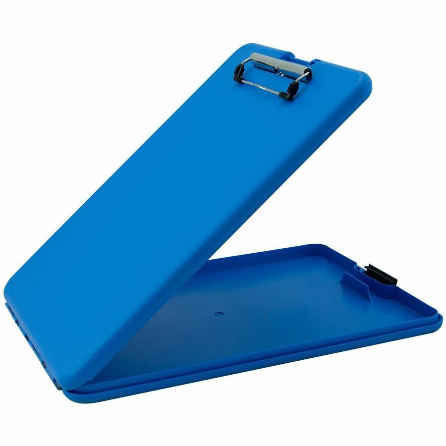 Saunders SlimMate Storage Clipboard - 0.50" Clip Capacity - Polypropylene - Blue - 1 Each