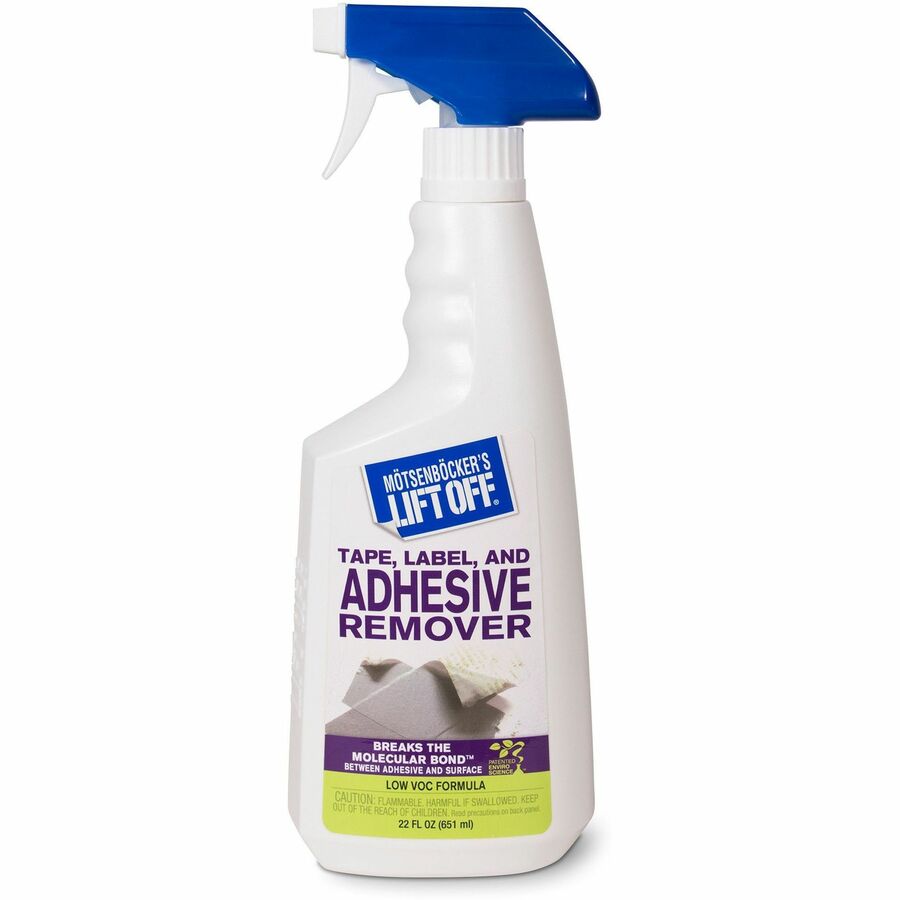 M�tsenb�cker's Lift Off Motsenbocker Stain/Tape Remover - For Carpet, Fabric, Hard Surface, Fiberglass, Wall, Floor, Countertop, Vinyl, Tile, Metal, Upholstery, ... - 22 fl oz (0.7 quart) - Residue-free, Carcinogen-free, Eco-friendly - Clear - 1 Each