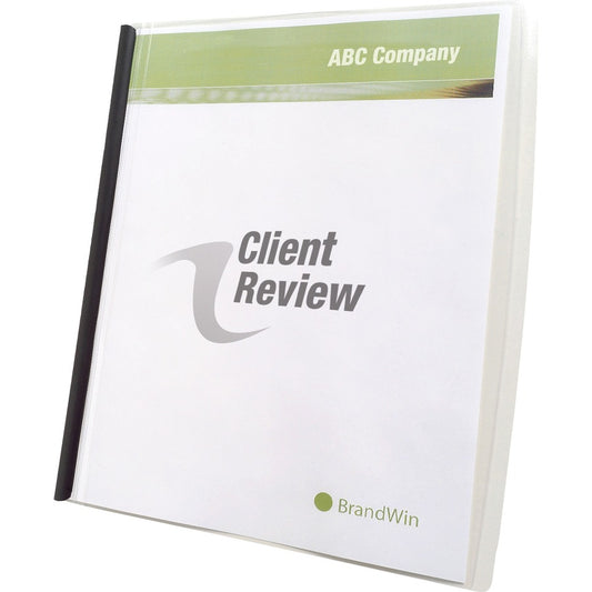 GBC Slide 'n Bind Letter Report Cover - 8 1/2" x 11" - 20 Sheets Capacity - Frost - Durable - 10 / Pack