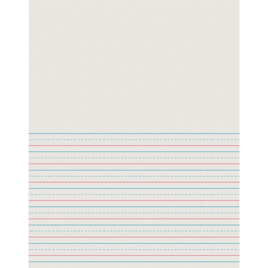 Pacon Newsprint Handwriting Paper - Letter - 8 1/2" x 11" Sheet Size - White Binding - 1 Pack