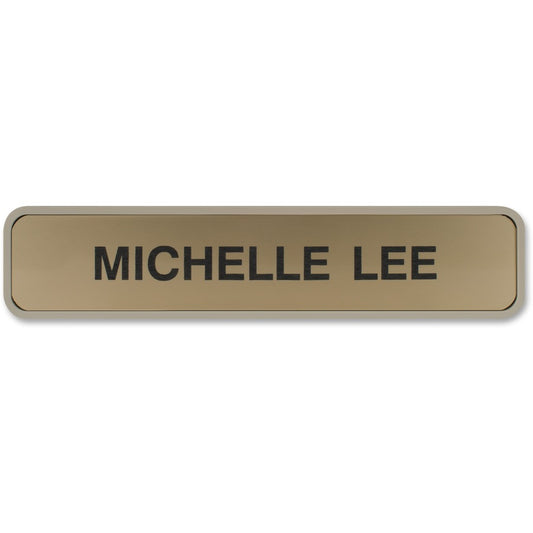 Xstamper Designer Framed Wall/Door Sign - 10" Holding Width x 2" Holding Height - Rectangular Shape - Wall, Door - Rounded Corner - Plastic - Almond - 1 Each