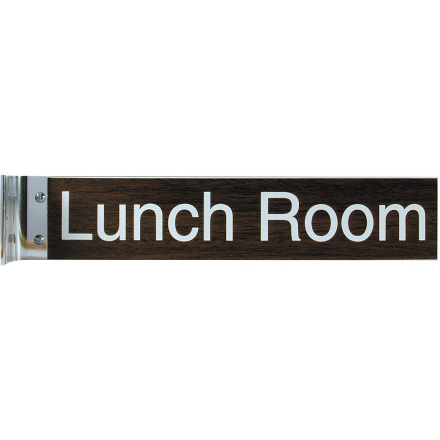 Xstamper Corridor Sign - 10" Width x 2" Height - Rectangular Shape - Wall Mountable - Double Sided - Aluminum - 1 Each