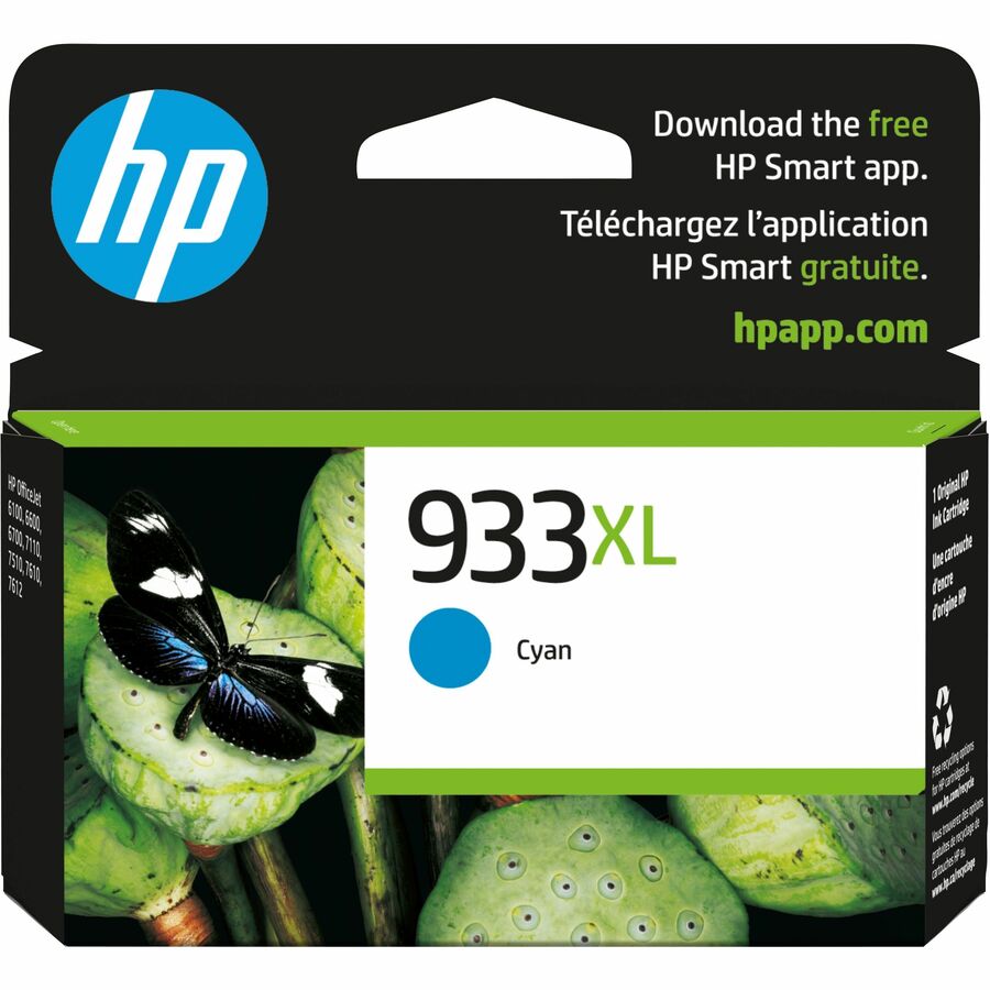 HP 933XL (CN054AN) Original Inkjet Ink Cartridge - Cyan - 1 Each - 825 Pages