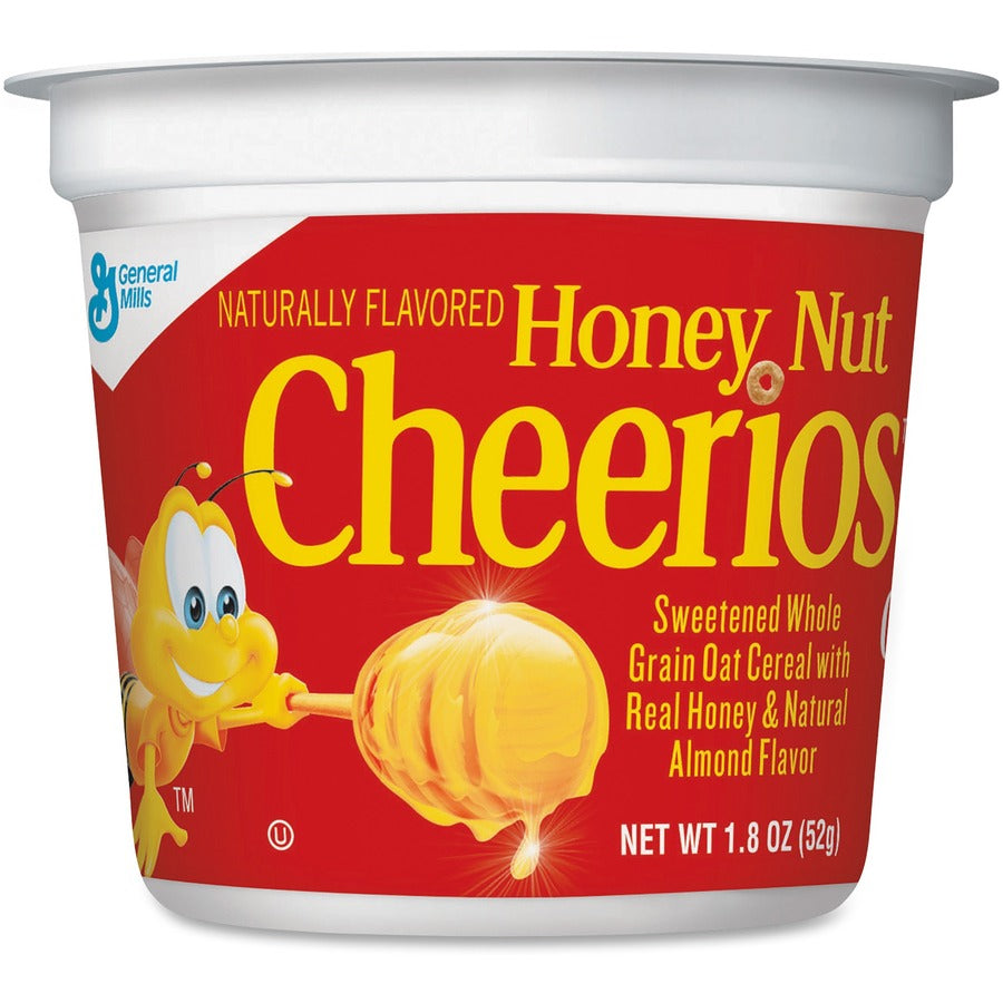 Cheerios Honey Nut Cereal-In-A-Cup - Low Fat - Honey Nut - 1 Serving Cup - 1.80 oz - 6 / Pack