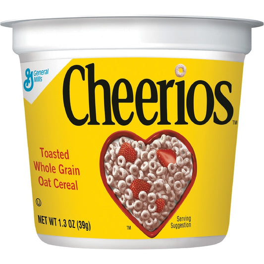 Cheerios Cereal-in-a-Cup - Original - 1 Serving Cup - 1.30 oz - 1 Pack