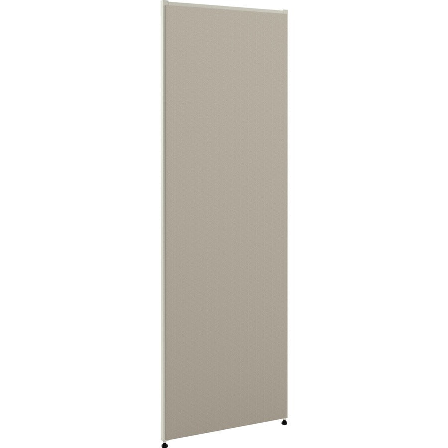 HON Verse HBV-P7236 Panel - 36" Width x 72" Height - Easy to Use, Upholstered, Durable, Leveling Glide, Glide - Metal, Plastic, Fabric - Light Gray, Gray - 1 Each