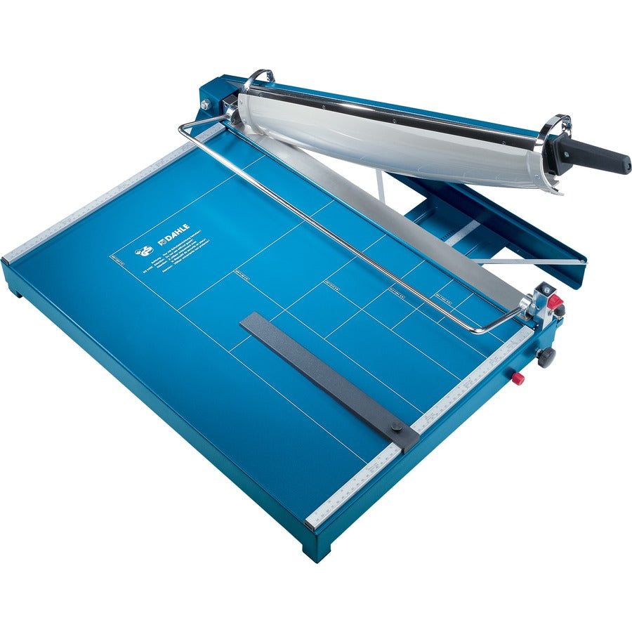 Dahle 567 Premium Guillotine Trimmer - 35 Sheet Cutting Capacity - 21" Cutting Length - 8" Height x 14.4" Width x 23.6" Length - Self-sharpening, Adjustable Paper Guide, Sturdy, Non-skid Rubber Feet, Self-sharpening Blade, Adjustable Alignment Guide, M...