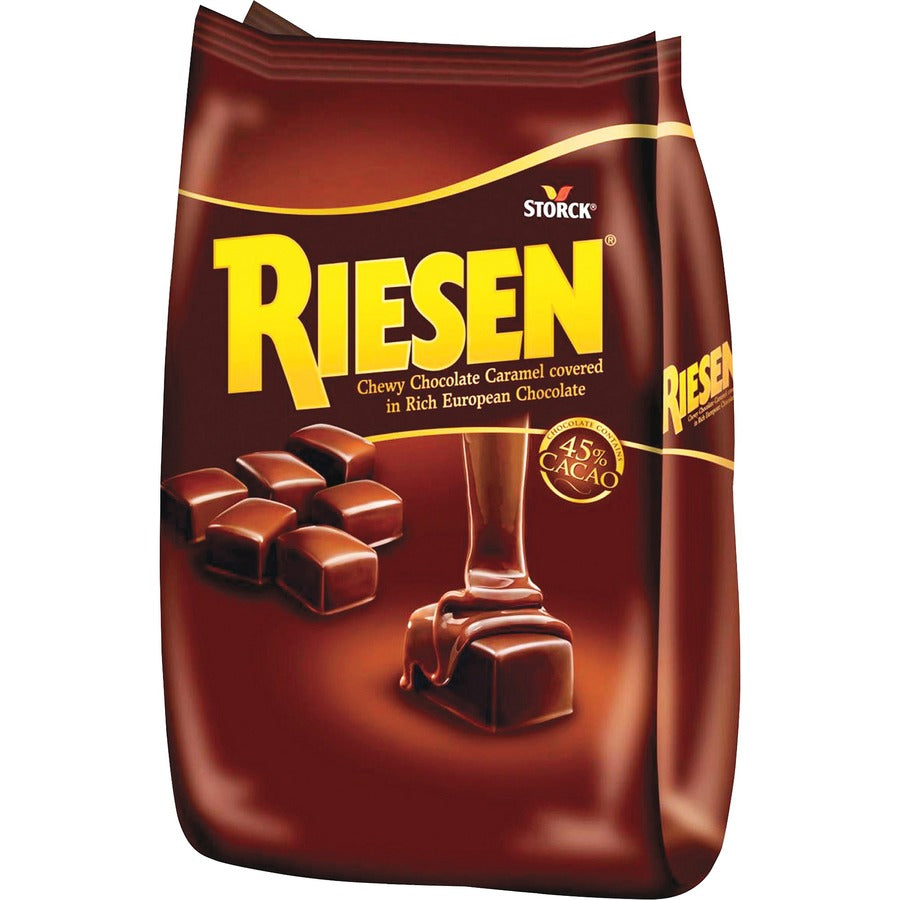 Riesen Storck Chewy Chocolate Caramels - Cacao, Caramel - Individually Wrapped - 1.87 lb - 1 Bag