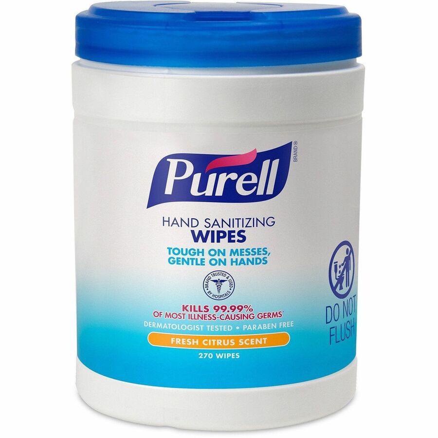 PURELL&reg, Sanitizing Wipes - WhiteTub - 270/Tub - 1 Each