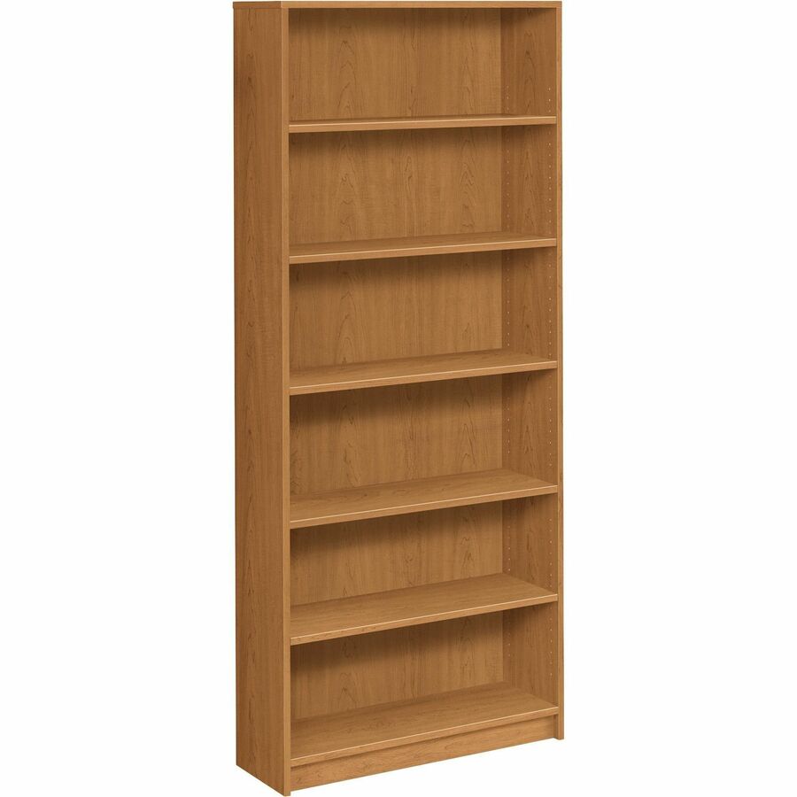HON 1870 Series Bookcase - 6 Shelf(ves) - 84" Height x 36" Width x 11.50" Depth - Floor - Durable, Sturdy, Square Corner, Abrasion Resistant, Adjustable, Stain Resistant, Scratch Resistant, Spill Resistant, Leveling Glide - 38% Recycled - Laminate - Ha...