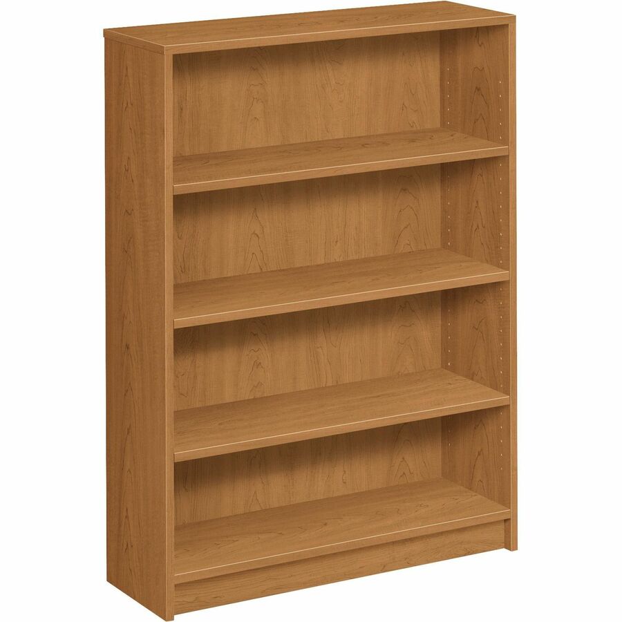 HON 1870 Series Bookcase 36"W - 4 Shelf(ves) - 48.38" Height x 36" Width x 11.50" Depth - Floor - Durable, Sturdy, Square Corner, Abrasion Resistant, Adjustable, Stain Resistant, Spill Resistant, Scratch Resistant, Leveling Glide - 38% Recycled - Lamin...