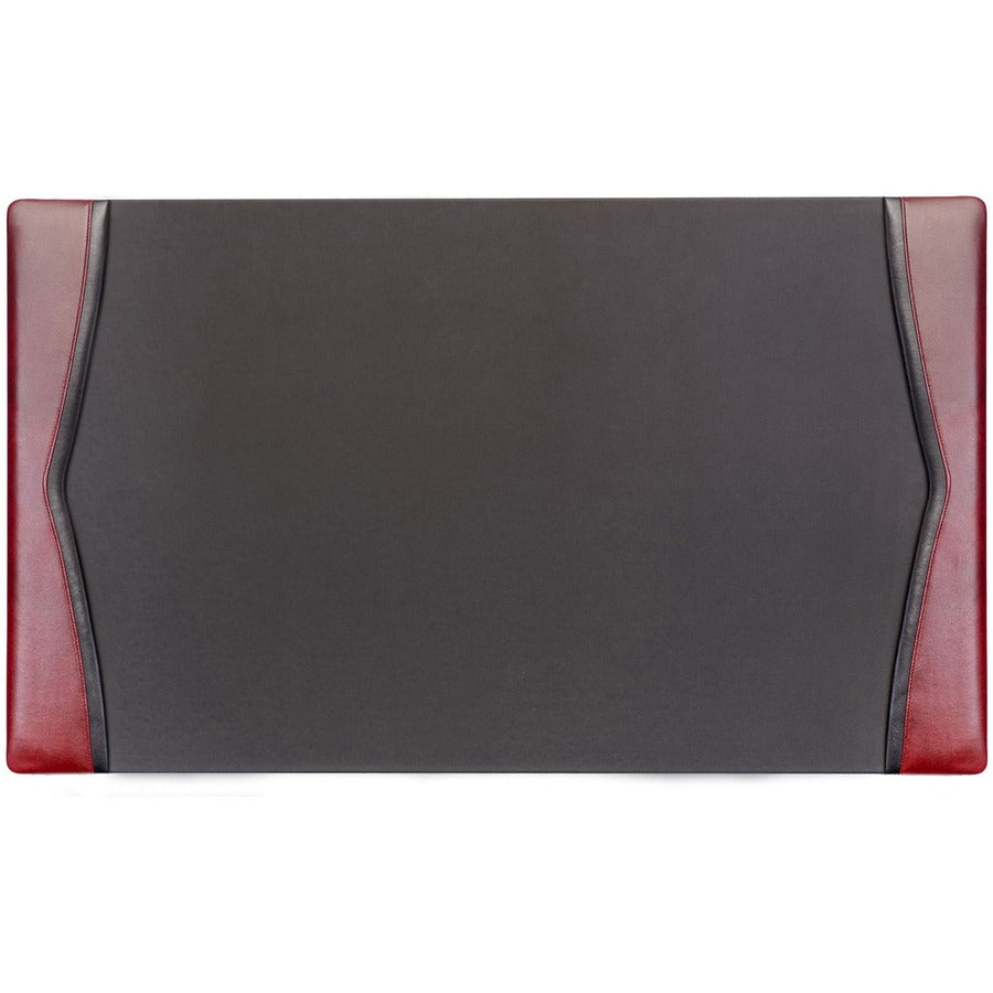 Dacasso Leather Side-Rail Desk Pad - 20" Width - Leather - Black - 1 Each