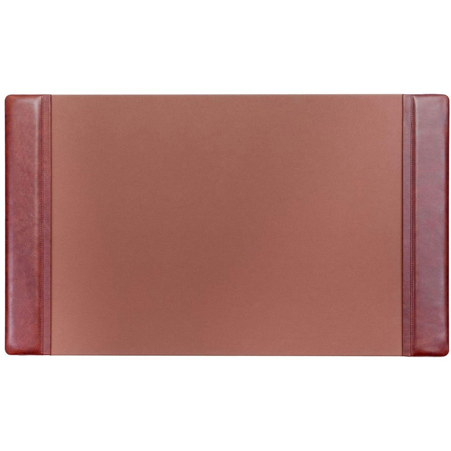 Dacasso Leather Side-Rail Desk Pad - 20" Width - Leather - Brown - 1 Each