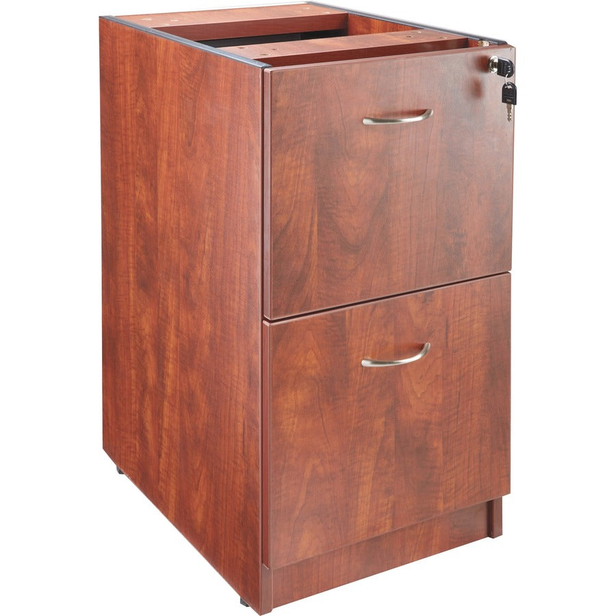Lorell Essentials Series File/File Fixed File Cabinet - 28.3" Height x 15.5" Width x 21.9" Depth - Total Drawer(s): 2 - Finish: Cherry, Laminate - Built-in Hangrail, Heavy Duty, Ball-bearing Suspension - 1 Each