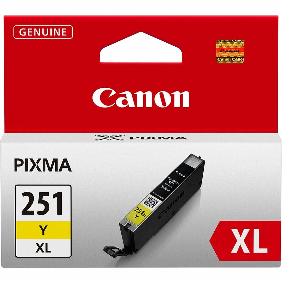 Canon CLI251XLY Original Inkjet Ink Cartridge - Yellow - 1 Each - Inkjet - Yellow - 1 Each