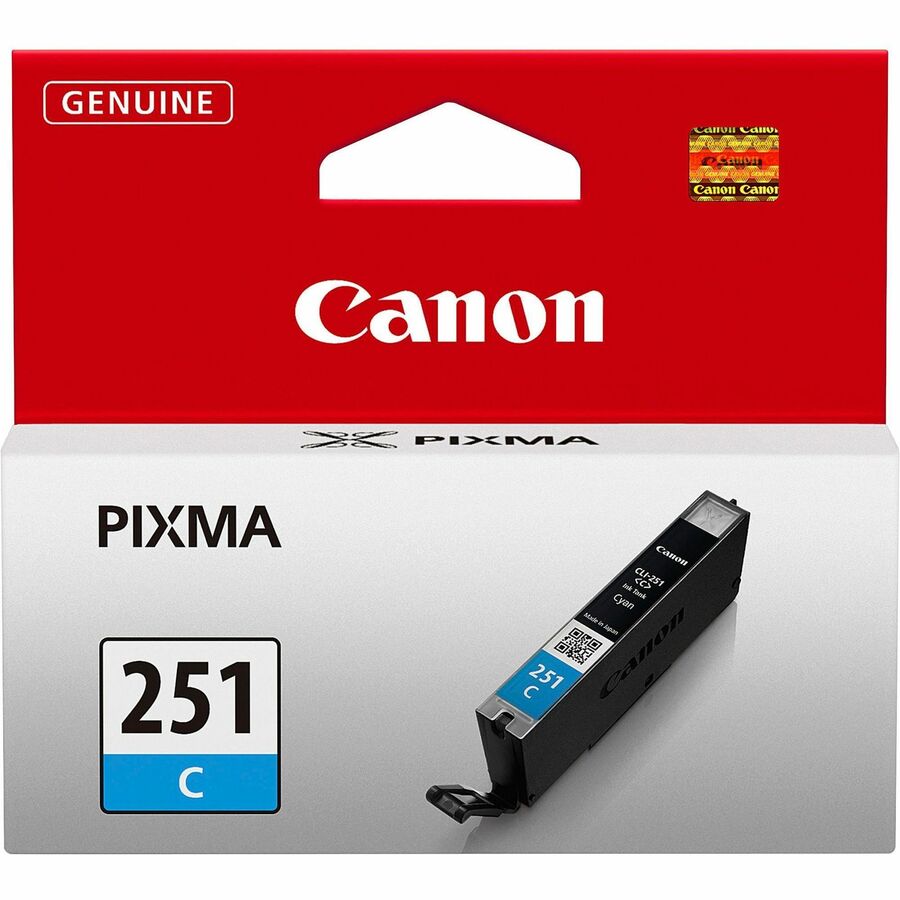 Canon CLI-251C Original Inkjet Ink Cartridge - Cyan - 1 Each - Inkjet - Cyan - 1 Each