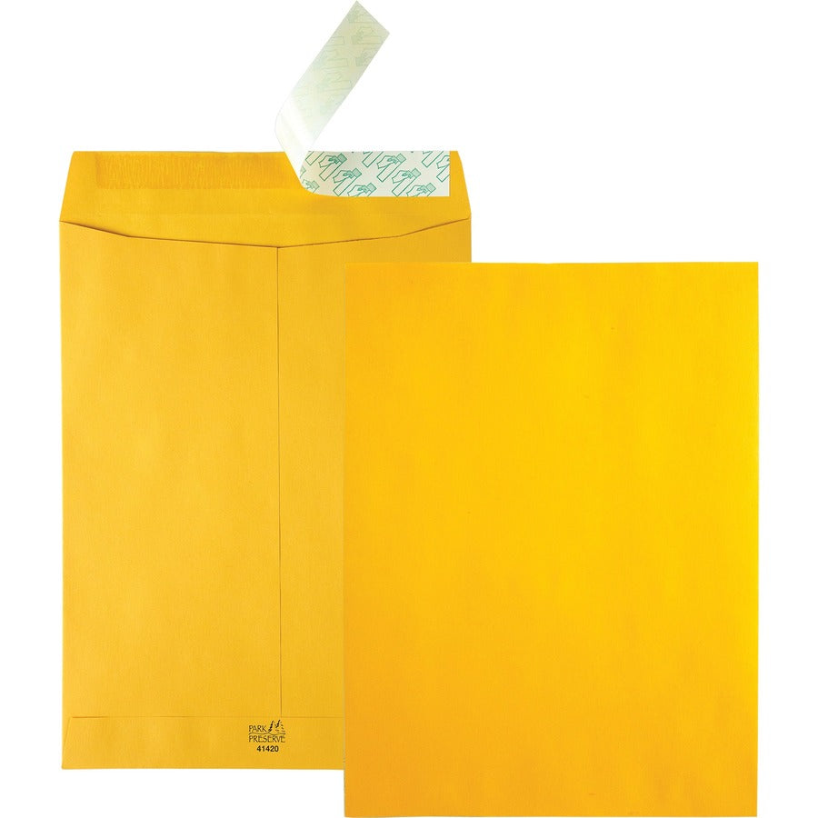 Quality Park 9 x 12 Catalog Mailing Envelopes with Redi-Strip&reg, Self Seal Closure - Catalog - 9" Width x 12" Length - 24 lb - Peel & Seal - Brown Kraft - Kraft - 250 / Carton