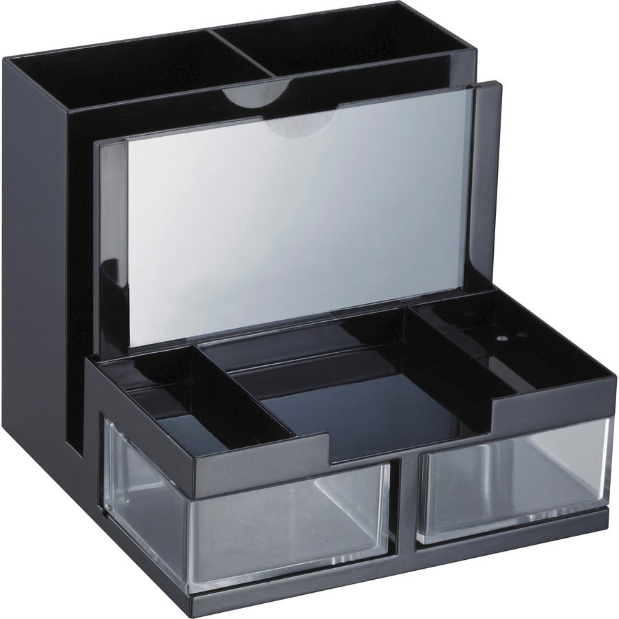 Officemate VersaPlus Desk Organizer - 9 Compartment(s) - 5.50" Height x 6.19" Width x 6.31" Depth - Desktop - Black - Plastic - 1 Each