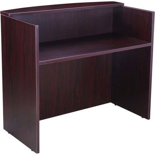 Boss Reception Desk - 250 lb Capacity - 42" Height x 71" Width x 36" Depth - Assembly Required - Mahogany - Wood - 1 Each