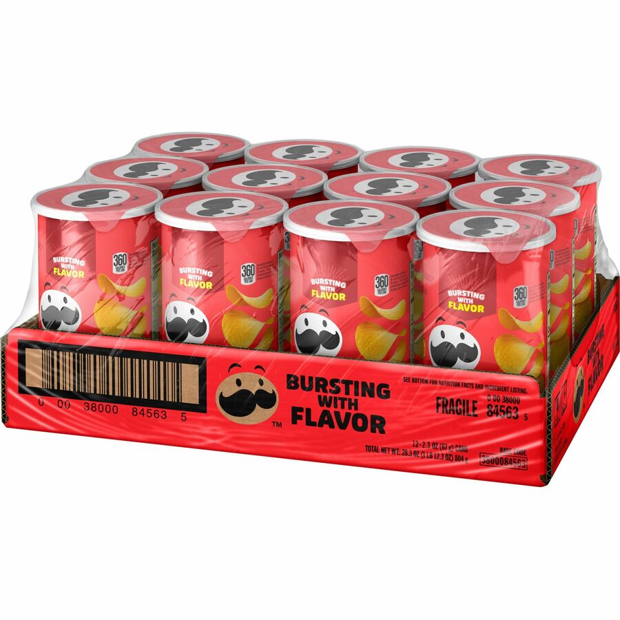 Pringles Keebler Grab & Go Original Potato Crisps - Original - 1 Serving Can - 2.38 oz Can - 12 / Carton