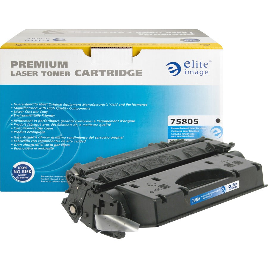 Elite Image Remanufactured High Yield Laser Toner Cartridge 80X (CF280X) - Black - 1 Each - 6900 Pages