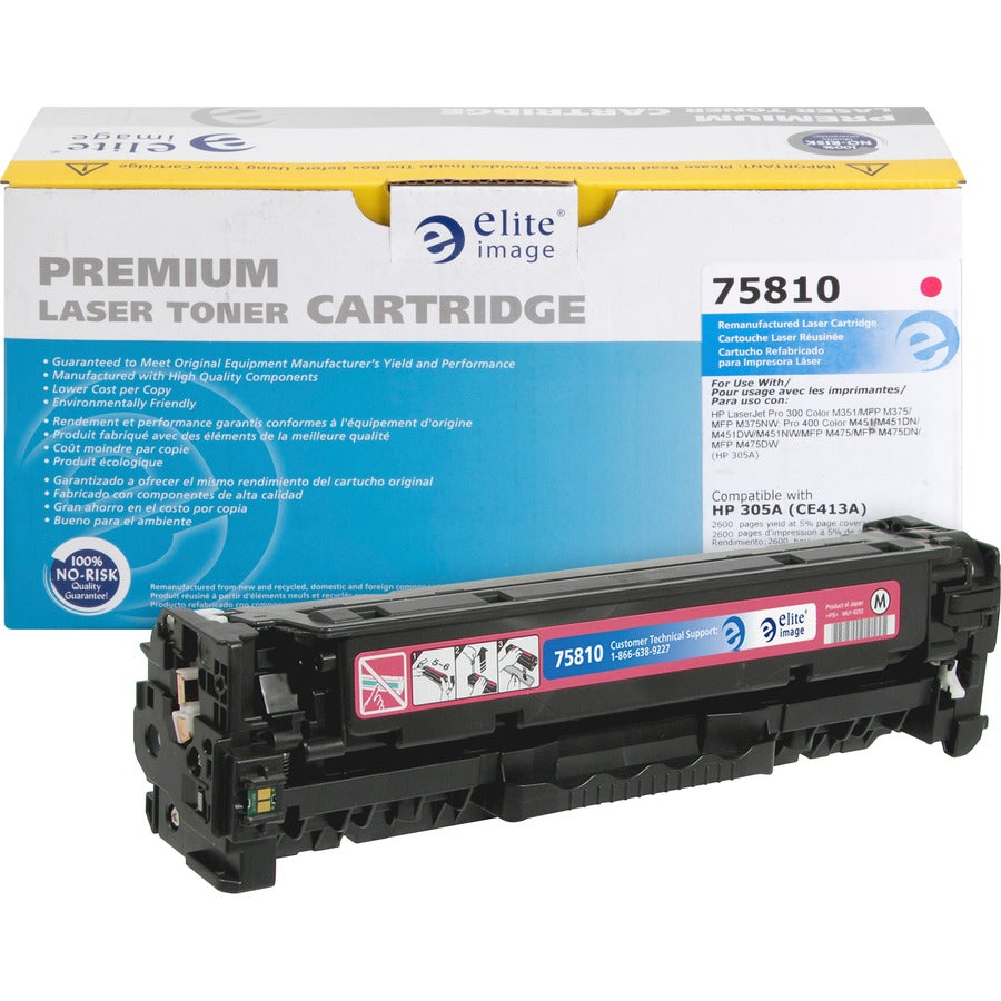 Elite Image Remanufactured Laser Toner Cartridge 305A (CE413A) - Magenta - 1 Each - 2600 Pages