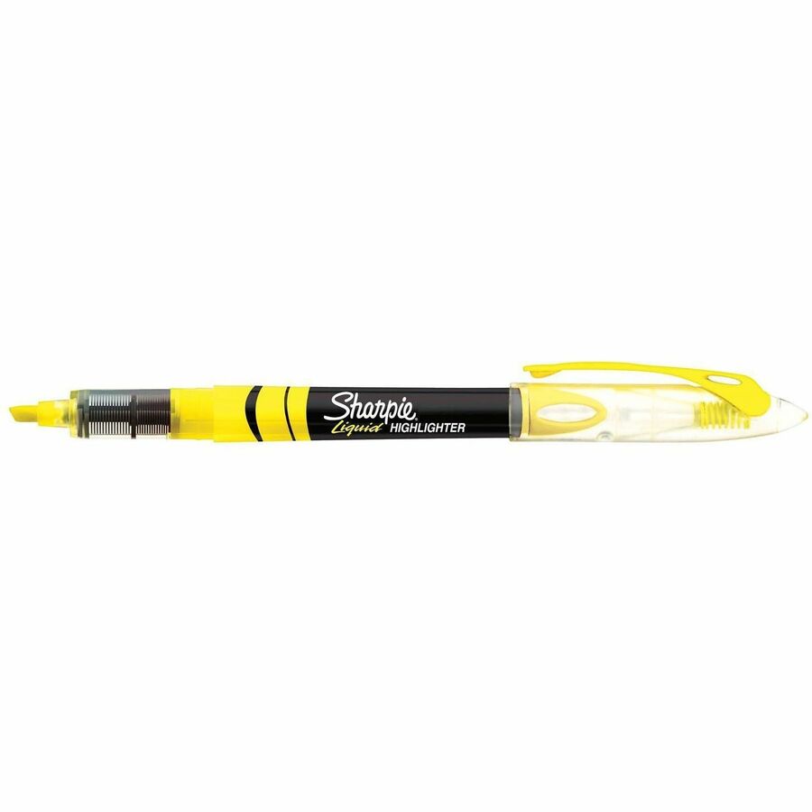 Sharpie Accent Highlighter - Liquid Pen - Yellow Ink - Pigment-based - 12 / Dozen