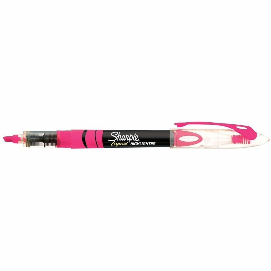 Sharpie Accent Highlighter - Liquid Pen - Fluorescent Pink Ink - Pigment-based - 12 / Dozen