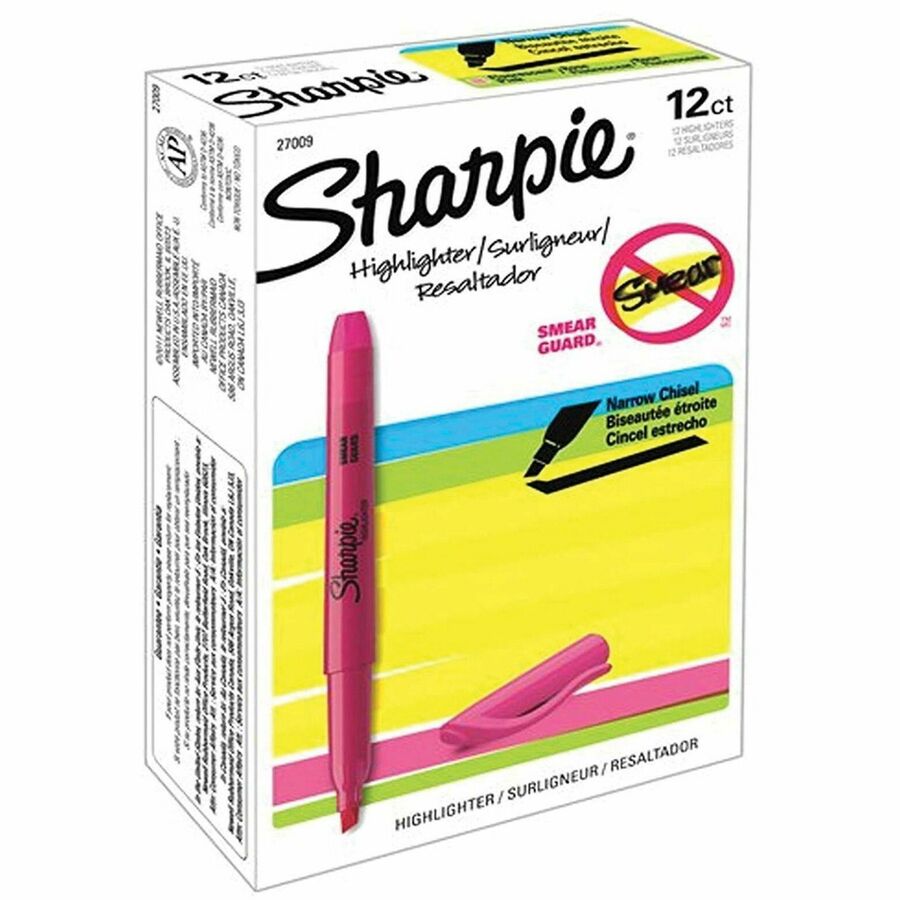 Sharpie Highlighter - Pocket - Fluorescent Pink Ink - 12 / Dozen