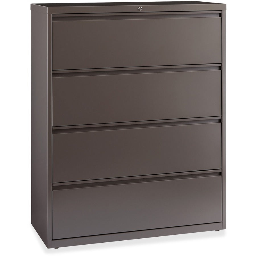Lorell Fortress Series Lateral File - 42" Width x 18.6" Depth x 52.5" Height - 4 x Drawer(s) for File - Letter, Legal, A4 - Lateral - Magnetic Label Holder, Ball Bearing Slide, Ball-bearing Suspension, Adjustable Leveler, Interlocking, Reinforced Base...