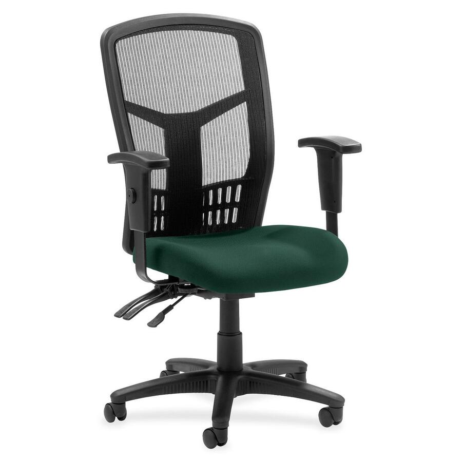 Lorell Executive High-back Mesh Chair - Insight Forest Seat Color - Mesh Fabric Seat Material - Black Back Color - Black Frame Color - 5-star Base - Black - 1 Each