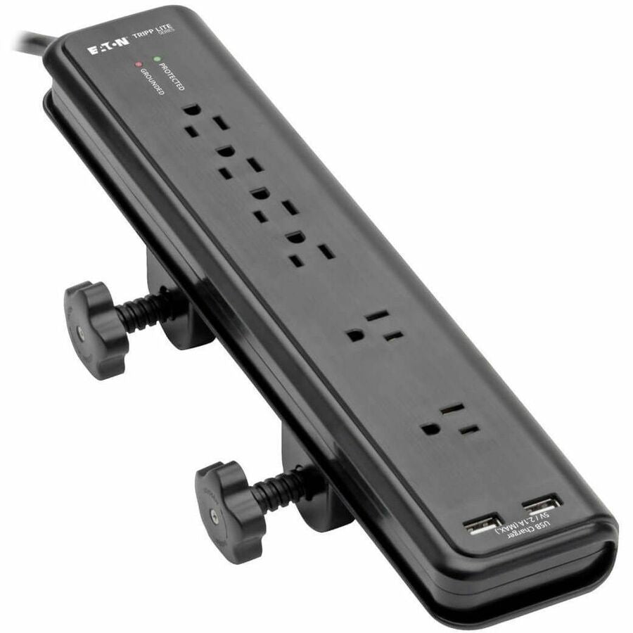 Tripp Lite series 6-outlet 2100J Surge Protector - NEMA 5-15P - 6 x NEMA 5-15R - 1875 VA - 2100 J - 120 V AC Input - 5 V DC Output - 35.5 kA - USB - 6 ft