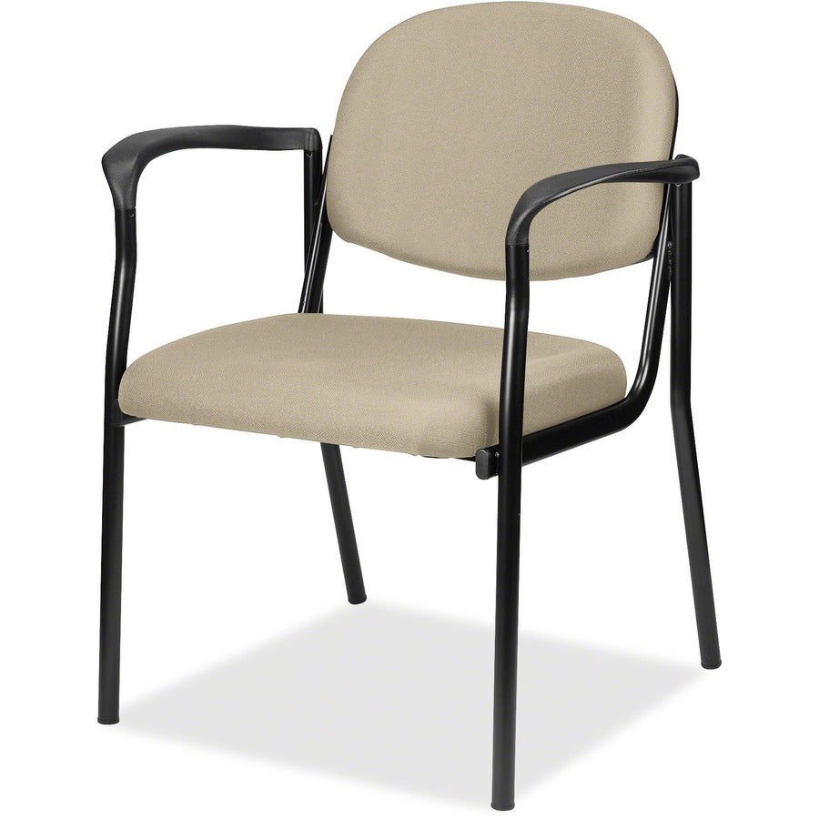 Eurotech Dakota 8011 Guest Chair - Travertine Seat Color - Fabric Seat Material - Travertine Back Color - Fabric Back Material - Steel Frame Material - Four-legged Base - Shire Travertine - 1 Each