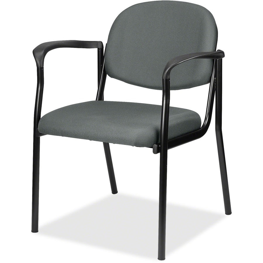 Eurotech Dakota 8011 Guest Chair - Fog Seat Color - Fabric Seat Material - Fog Back Color - Fabric Back Material - Steel Frame Material - Four-legged Base - Expo Fog - 1 Each